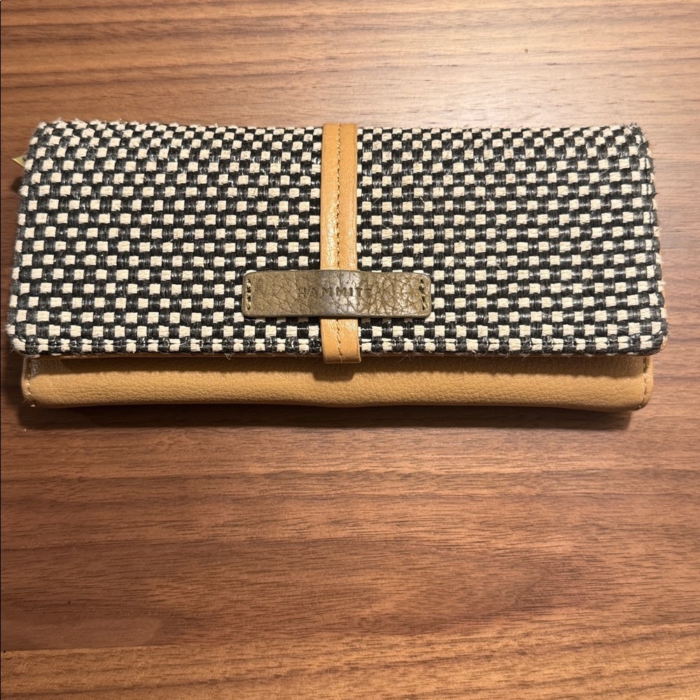 Hammitt Black and Tan Checkered Wallet